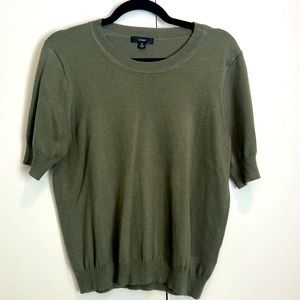 J Crew Silk Cotton Short Sleeve Sweater